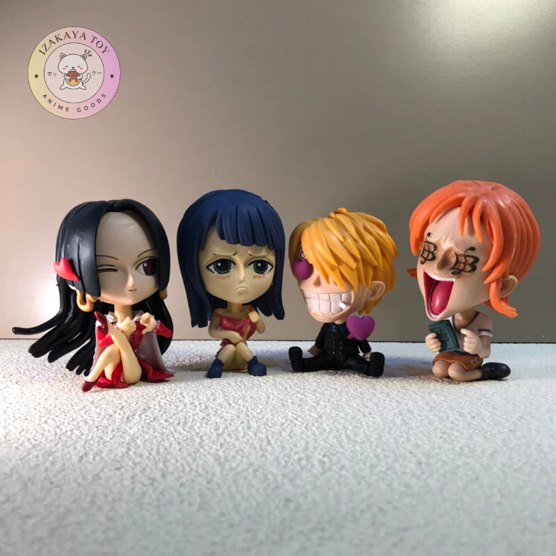 Action Chibi Karakter One Piece - Mini One Piece Luffy Zoro Sanji - Miniatur Lucu One Piece