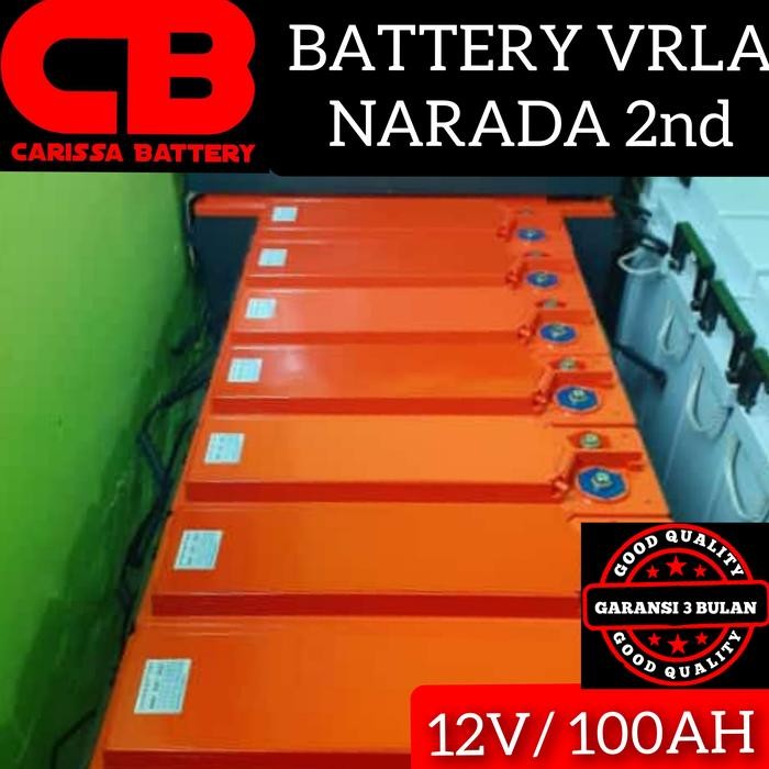 aki vrla Narada 100ah 12v 2nd good battery bergaransi PLTS CARGO