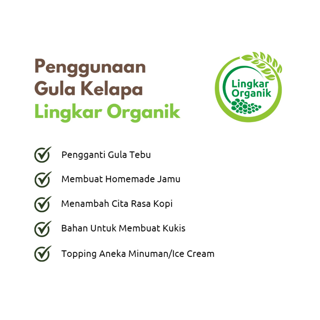 

Lingkar Organik - Gula Kelapa Halus Organik