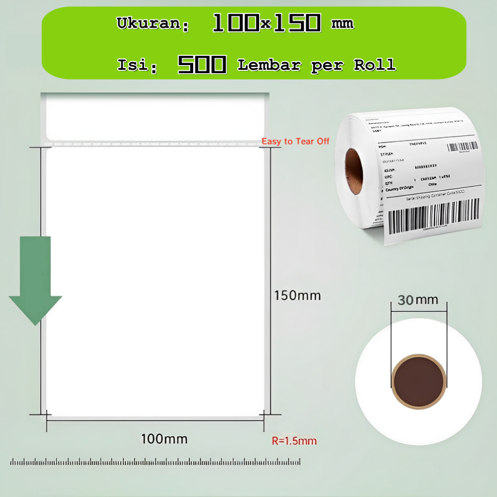 

Kertas Termal 100x150/A6, PCS ROLL,Kertas Label,Stiker , Label, Sticker Resi