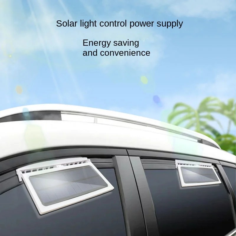 Car Exhaust Fan Solar Charging Ventilation Fanning Window Cooling Fans Ventilation Cooling Portable 