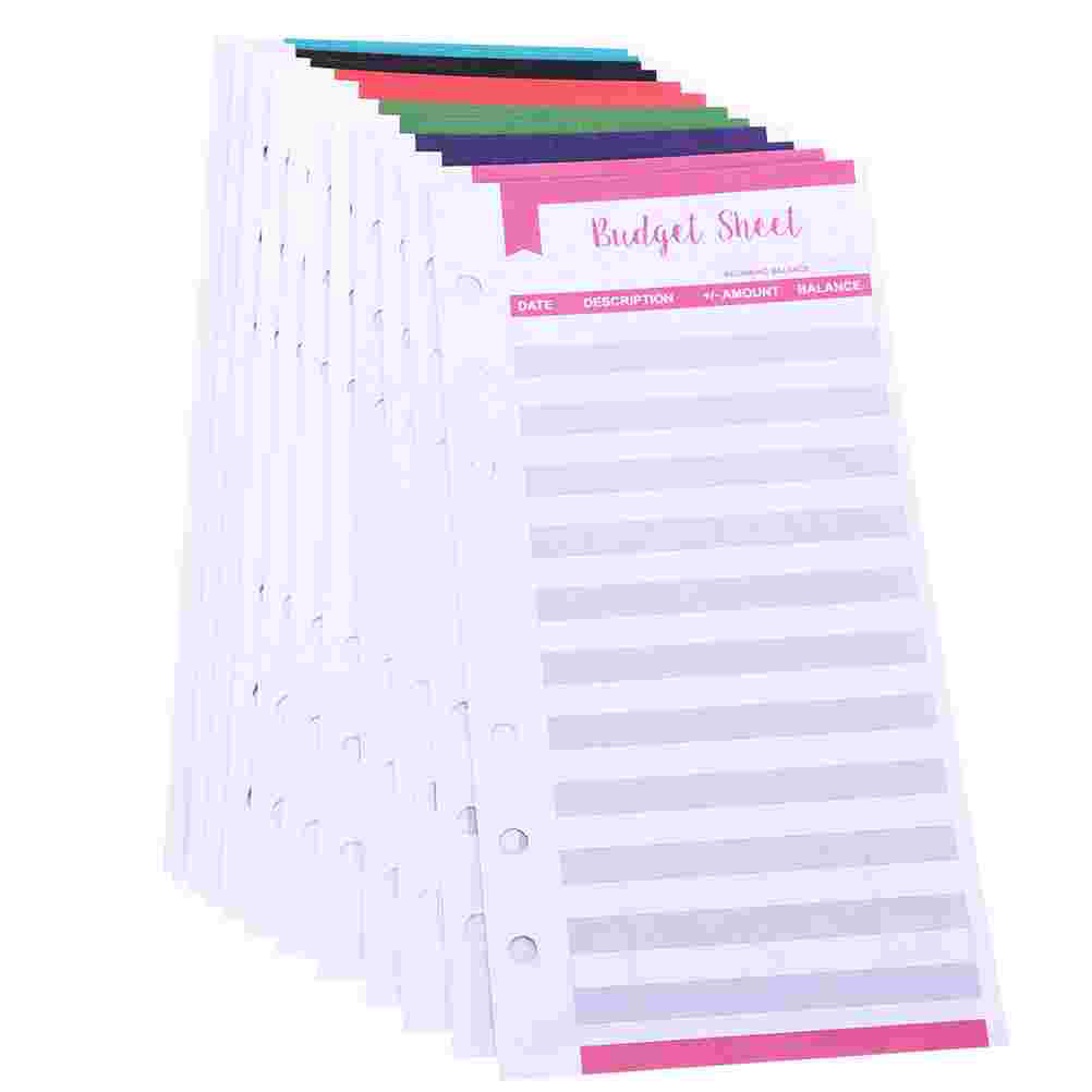 

40Pcs A6 Inserts Budget Planner With Holes Divider Page For Ledger Budget Sheets Binder Budget