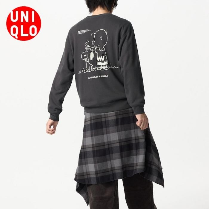 New Produk Sweater Ut Peanuts Snoopy Lengan Panjang Unisex Couple Sweatshirt Uniqlo Original Jastip