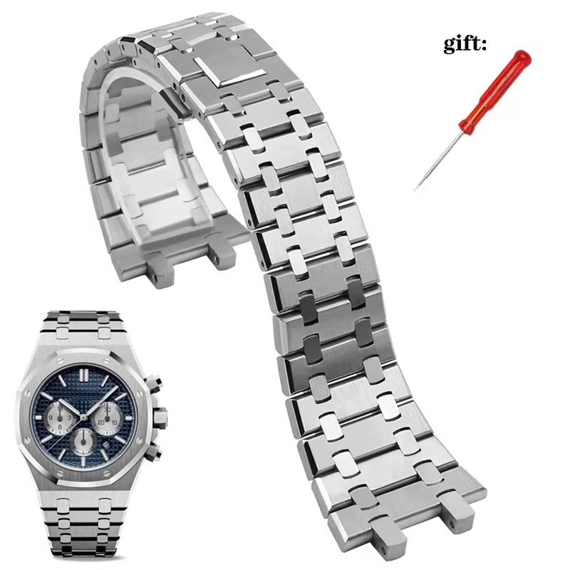 904 Solid Stainless Steel Watchband For Ap 15400 15703 Ap Royal Oak Audemars Piguet Royal Oak Watch