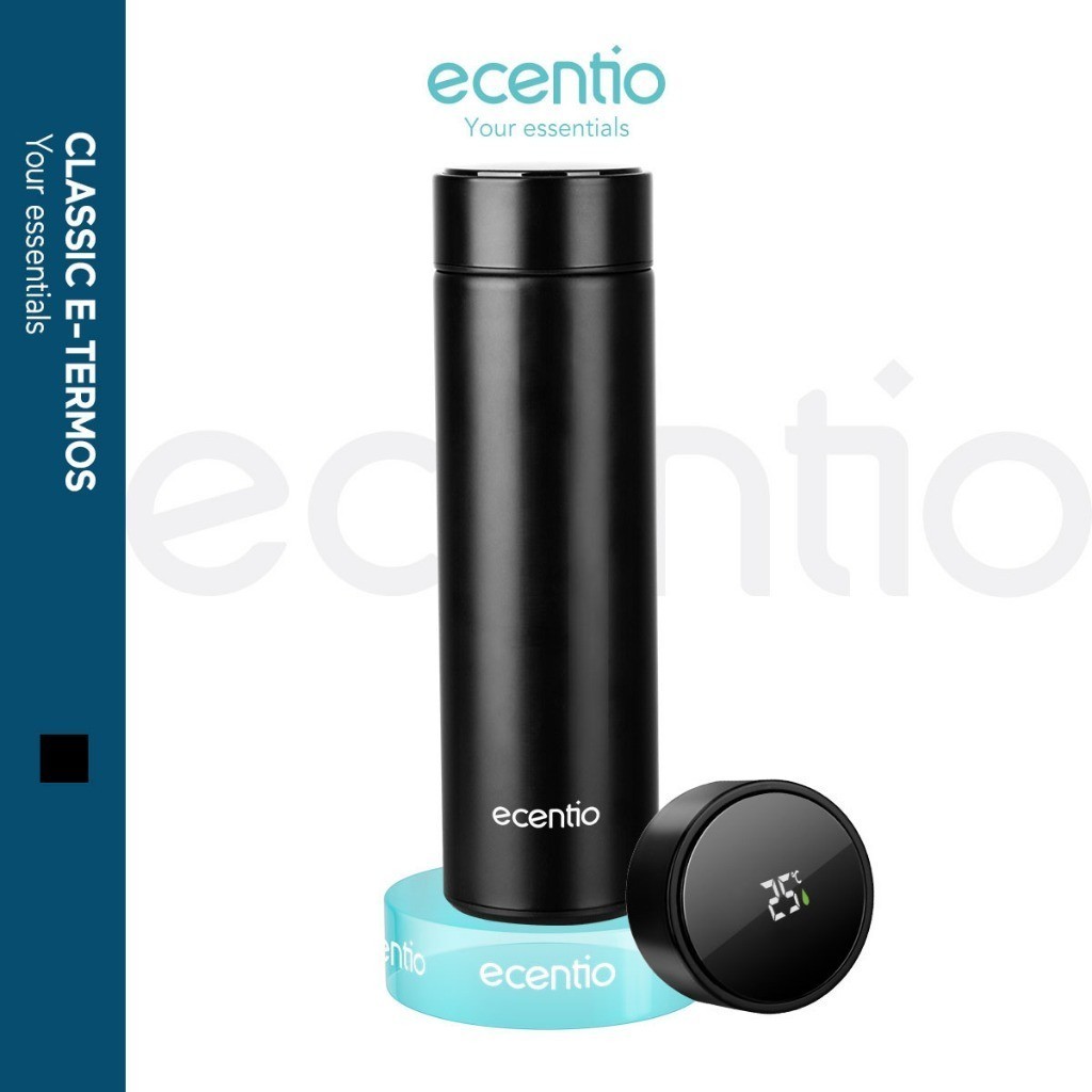 Ecentio Termos Air Panas 304 stainless Vacuum Flask Botol 500ml Led Display /Tumbler cerdas LED suhu
