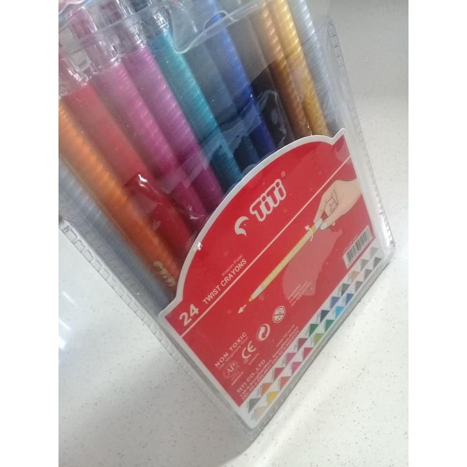 

Krayon Puter Twist Crayon Titi Isi 24 Warna Non Toxic #Gratisongkir