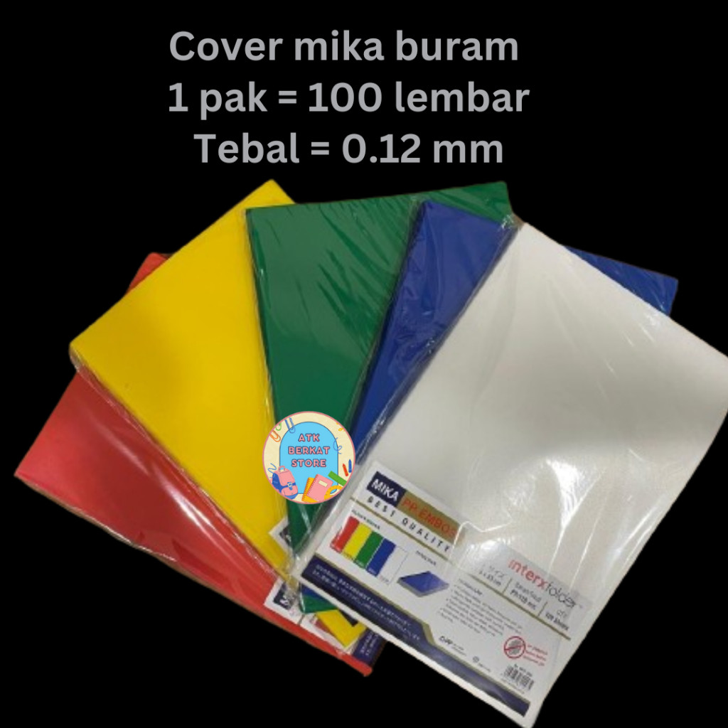 

cover mika plastik jilid Buram 0.12mm 1pak(100lbr)