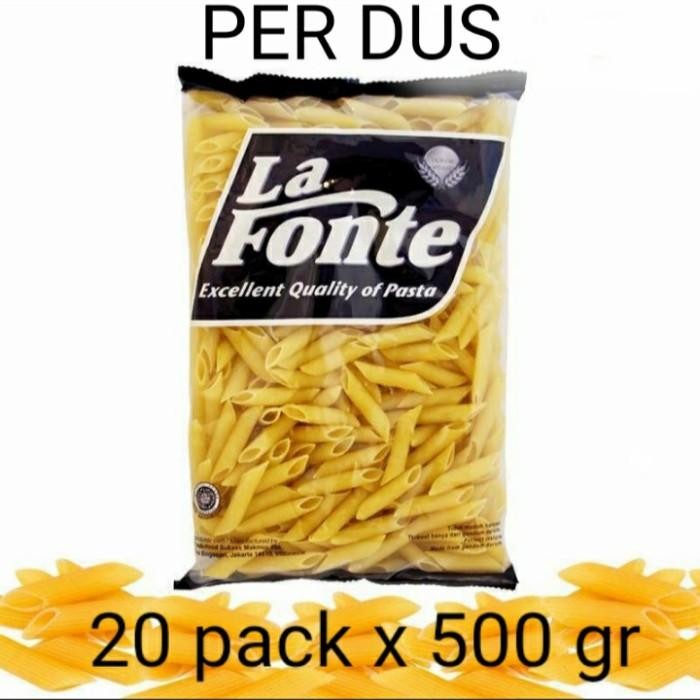 

Kualitas Terjamin Pasta La Fonte Penne 500 Gr Perdus 20 Pack Khusus Pengiriman Reguler