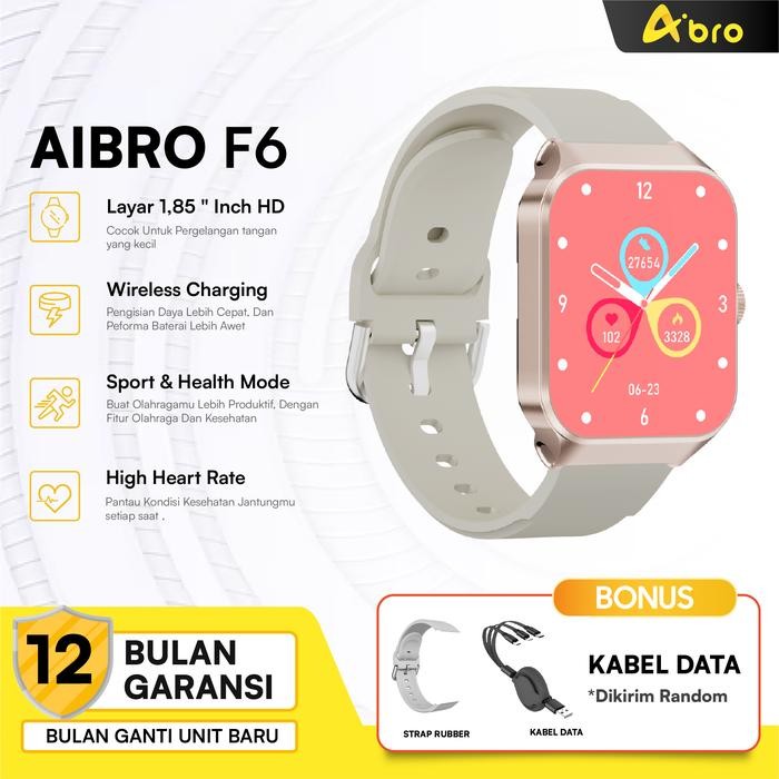 [ BONUS KABEL DATA ] Smartwatch Aibro F6 GPS Tracking Jam Tangan Pria Wanita Olahraga Sport New 2025