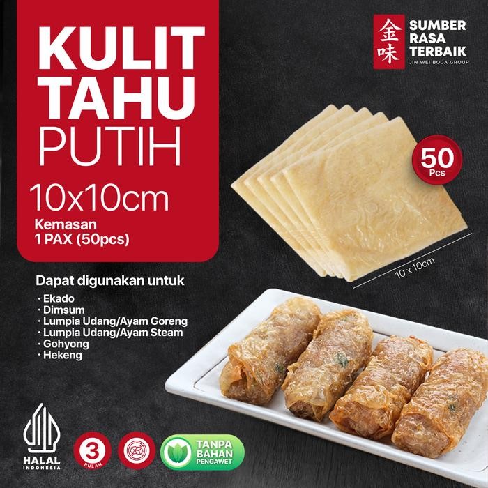 

PastikanTerjaminMutunya- Kulit Tahu kuning 10cm x 10cm isi 50pcs (Sertifikat Halal)