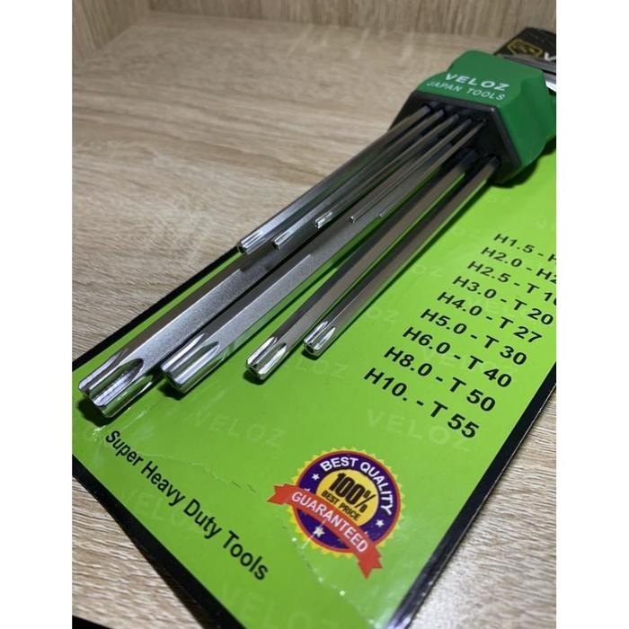 Ready Kunci L Biasa Kombinasi Bintang 9 pcs Panjang Extra Long Murah Tekiro