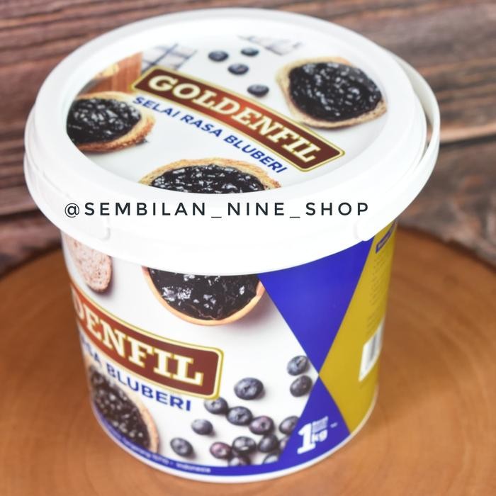 

PastikanTerjaminMutunya- GOLDENFIL BLUEBERRY Jam 1 Kg Selai Rasa Bluberi