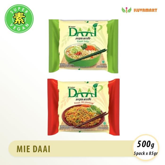 

SemuAReadyYaB0Zq- DAAI Mie Instant Soto / Goreng (1 Pack isi 5 Bks 85gr) / DA AI noodle