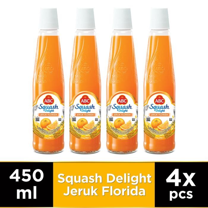 

SemuAReadyYaB0Zq- ABC Sirup Squash Delight Jeruk Florida 450 ml - Multi Pack 4 pcs