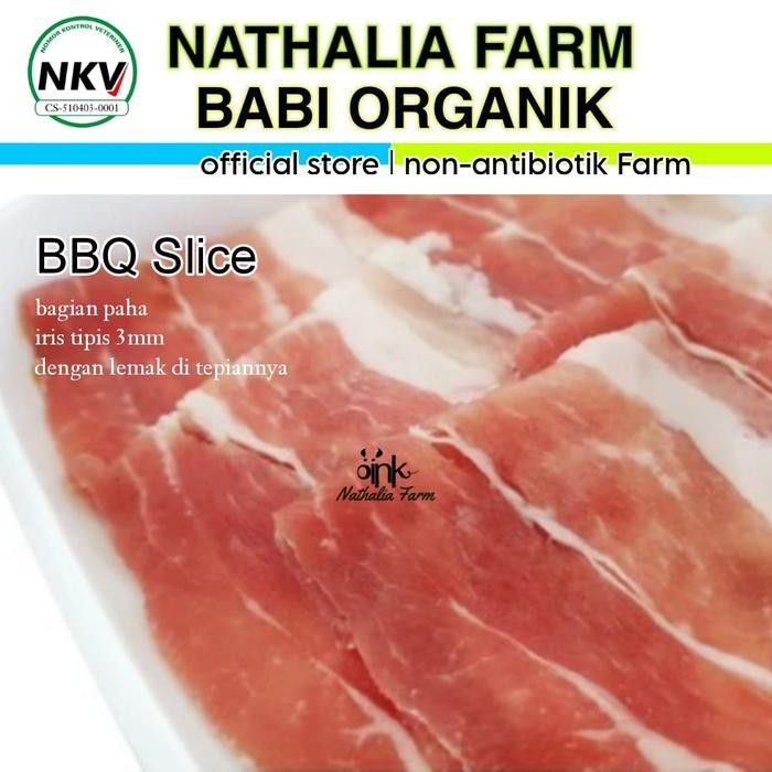 

BnyKBonusBelidiMari- babi BBQ MEAT SLICE / daging paha iris Barbeque Nathalia farm - 300gr