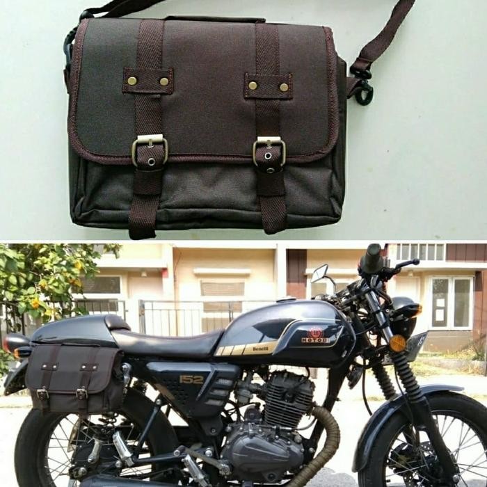 PREMIUM side bag benelli 152 tas motor cafe racer