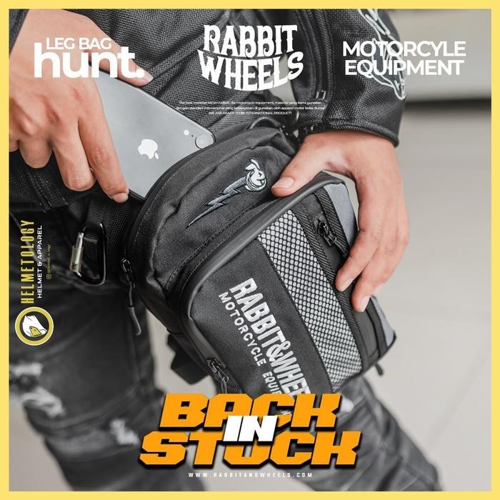 PREMIUM Rabbit And Wheels Hunt Grey Leg Bag Tas Paha Original ada rain cover
