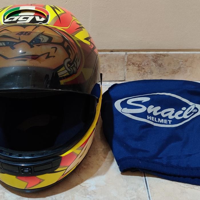 Replika helm agv rossi sun and moon preloved made in australia size M