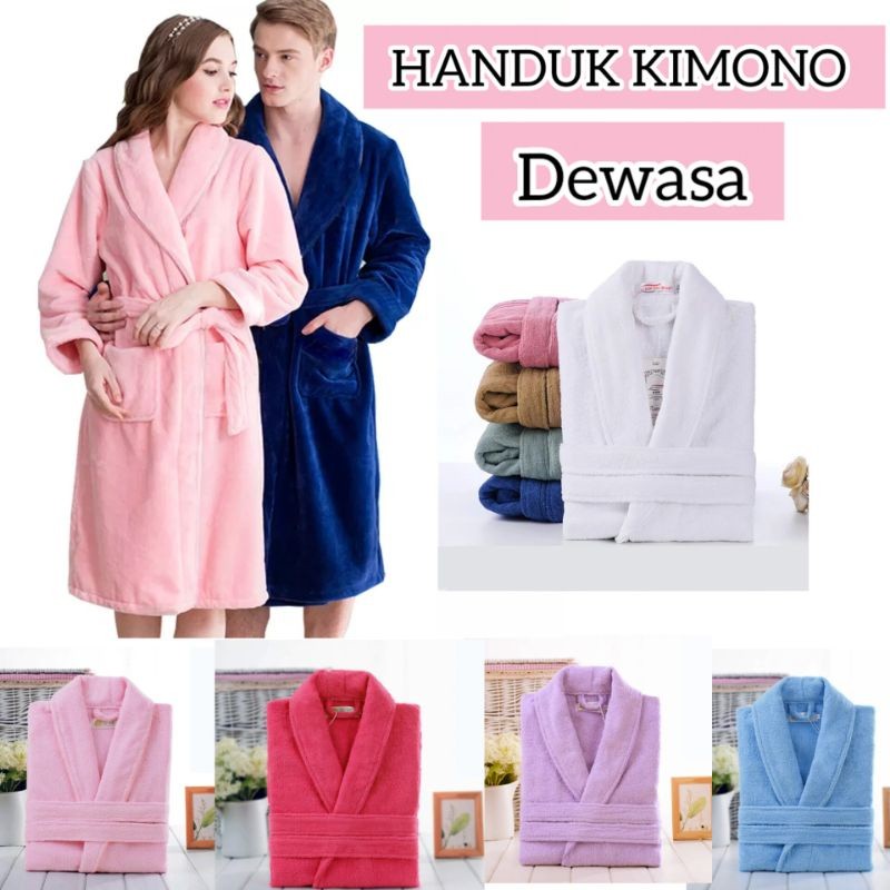 HANDUK MANDI / BAJU HANDUK KIMONO DEWASA PRIA WANITA / HANDUK HOTEL PREMIUM