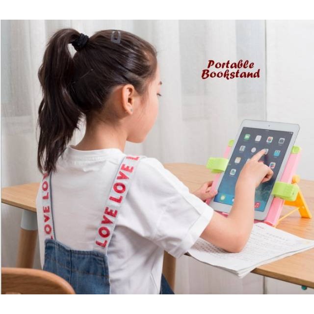 

Portable bookstand alat sandaran buku , tab, ipad