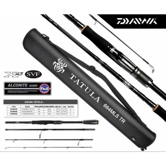 joran daiwa tatula 664 694 704 travel rod spinning joran sambung 4 [kuat dan awet]