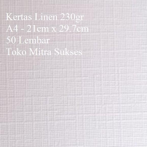 

Kertas Linen Jepang 230 gram A4 isi 50 Lembar