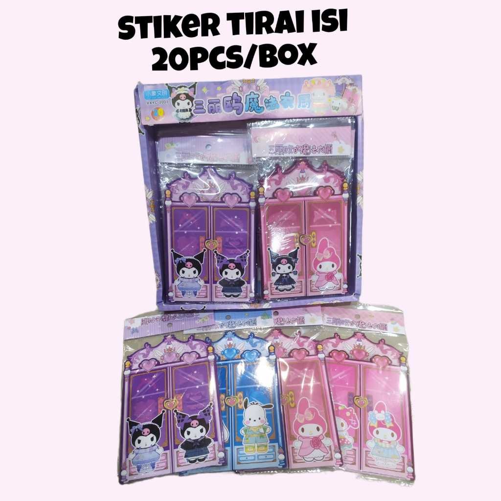 

Stiker Tirai Diy ISI 20PCS Viral Mainan Anak Stiker Lemari Tirai Baju Karakter
