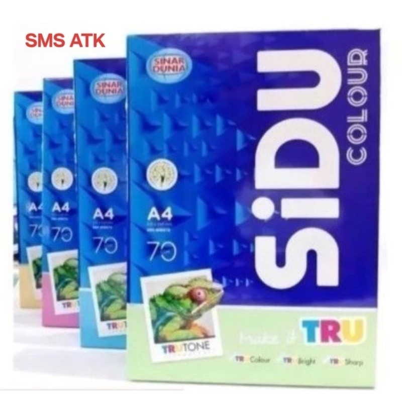 

HVS Warna A4 70gr merk SIDU