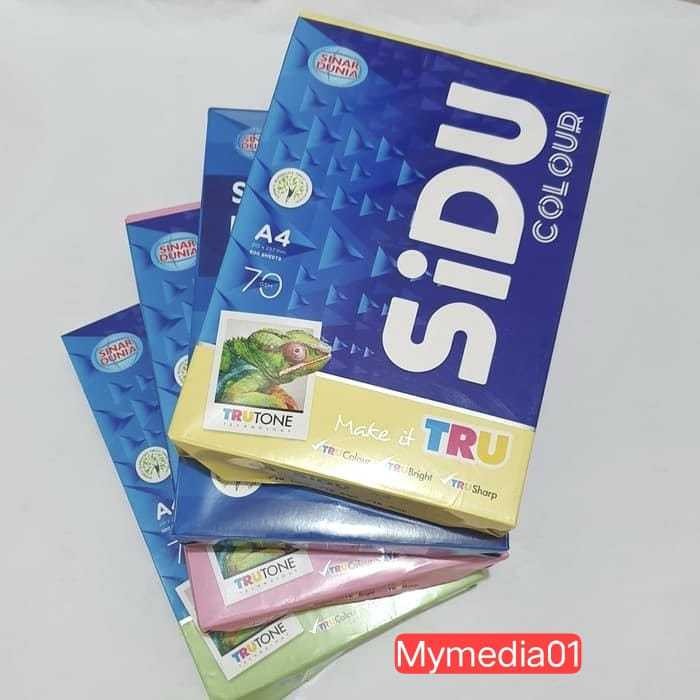 

Kertas HVS Warna A4 70 gsm SIDU - Kertas Warna lembar