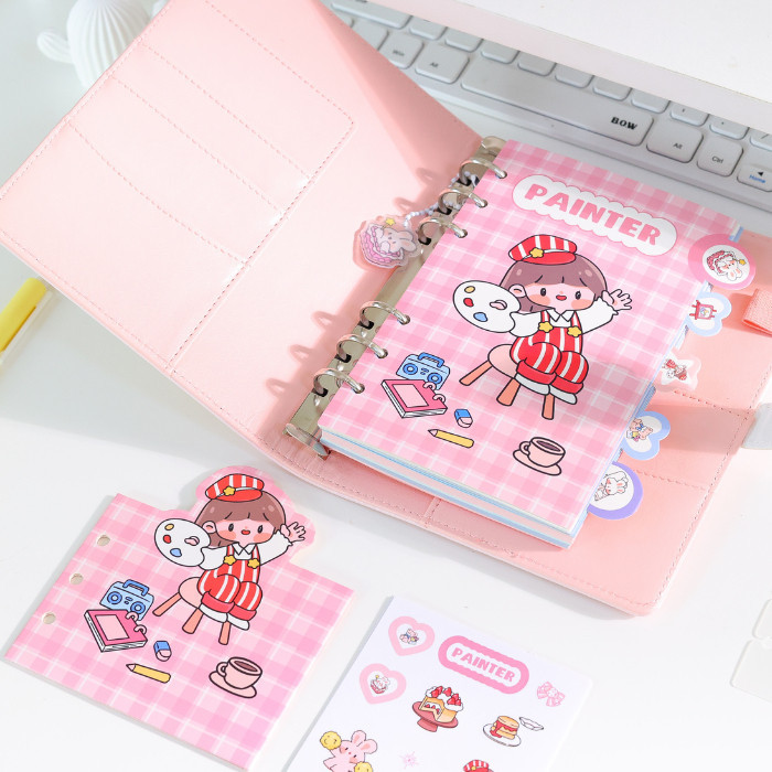 

Notebook Binder A5 Buku Loose Leaf Diary Buku Agenda Ring Jurnal 6381