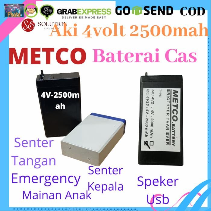 BURUAN,. BATERAI EMERGENCY 4 VOLT 2500MAH AKI KERING ACCU 4V 2500MAH EMERGENCY