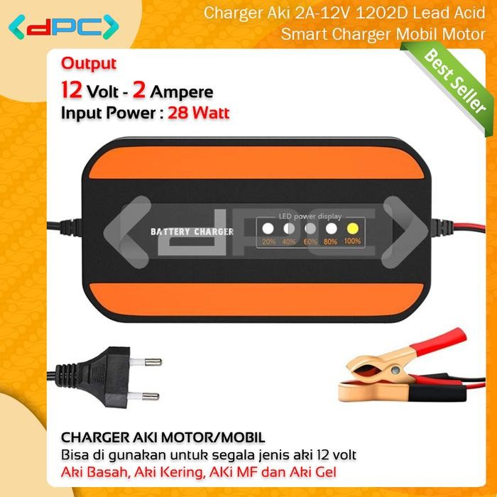 MASIH ADA. CHARGER AKI 2A-12V 1202D LEAD ACID SMART CHARGER MOBIL DAN MOTOR