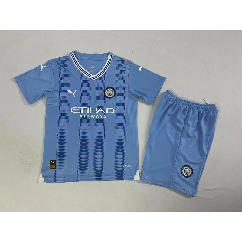 Sport Sistem Live 11 Kids Baju Jersey Bola Kids Manchester City Home 2023 2024 Jersey Bola Anak Anak