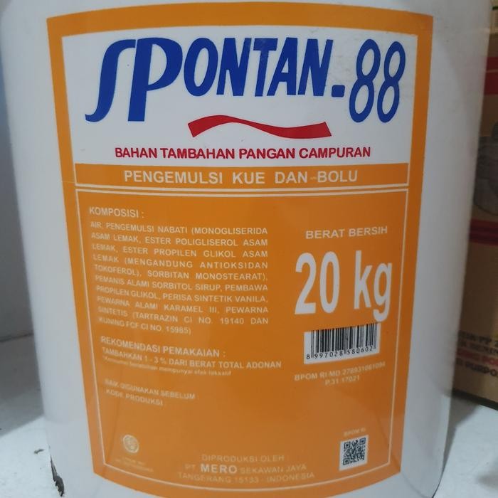 

SPONTAN 88 CAKE EMULSIFIER 20KG