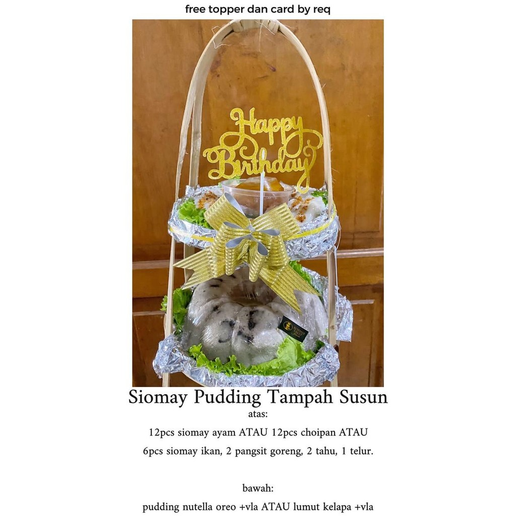 

SIOMAY PUDDING TAMPAH SUSUN NOTE TGL + UCAPAN