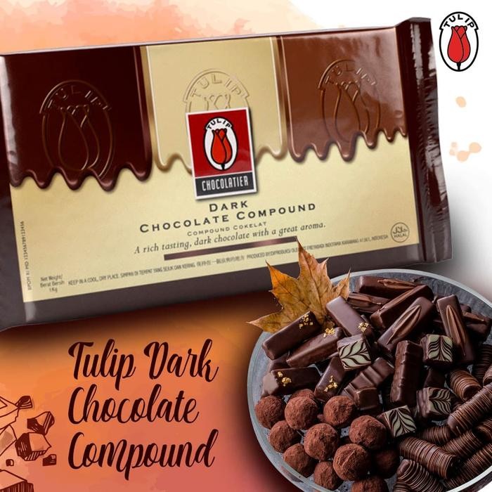 

COKLAT COMPOUND TULIP DARK CHOCOLATE COMPOUND 1KG