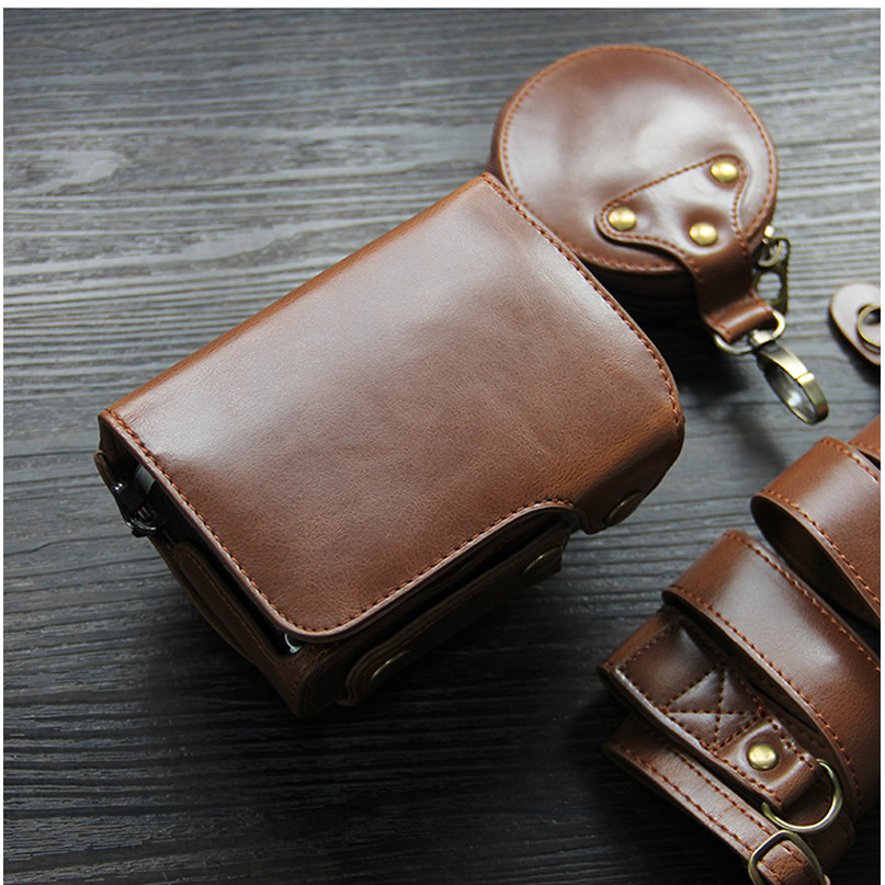 Olympus EP7 Case Luxury PU Leather Camera Case Bag For Olympus EP7 14-42mm Lens Camera Bag opening B