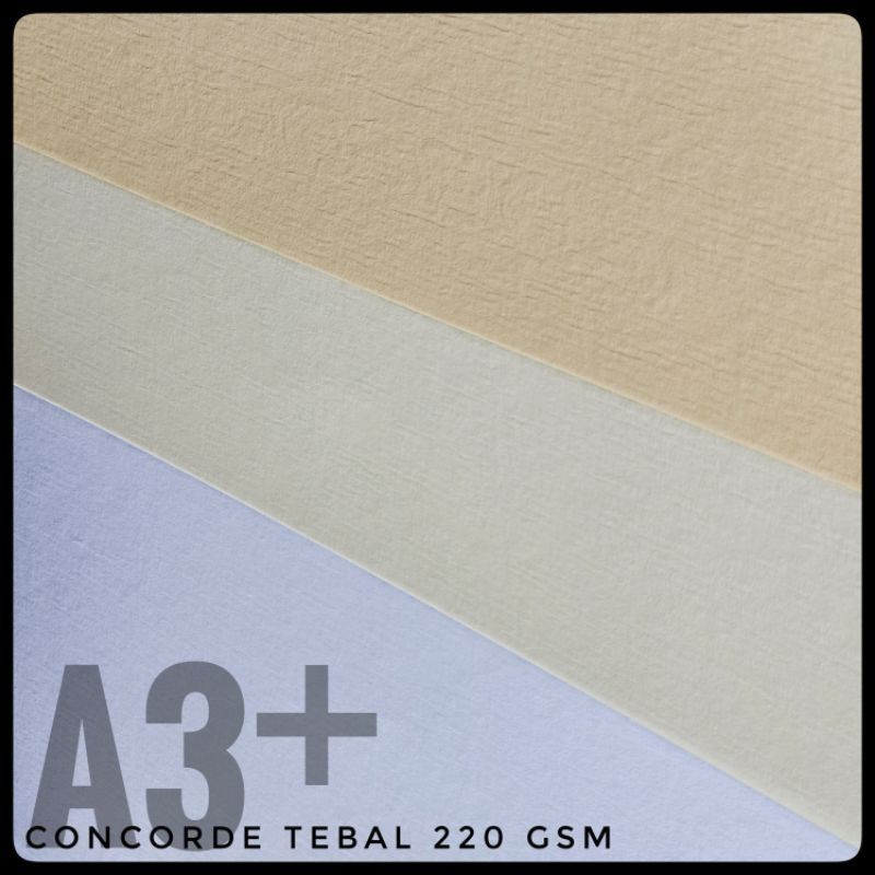 

( 50 Lembar ) Kertas Concorde Tebal 220 Gsm Uk A3+ / 32 cm X 48.3 cm