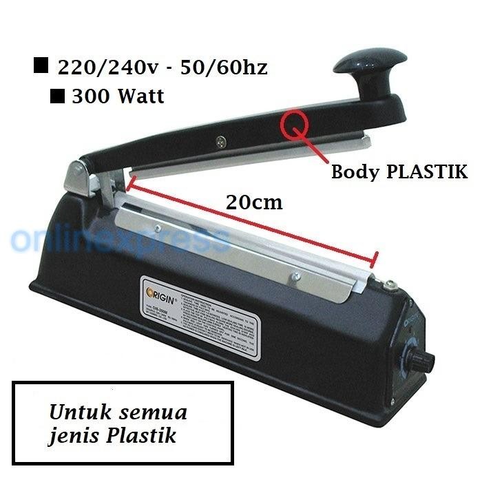 DESAYMESTORE MESIN PRESS SEALER / ALAT PRESS PLASTIK / IMPULSE SEALER ORIGIN 200P