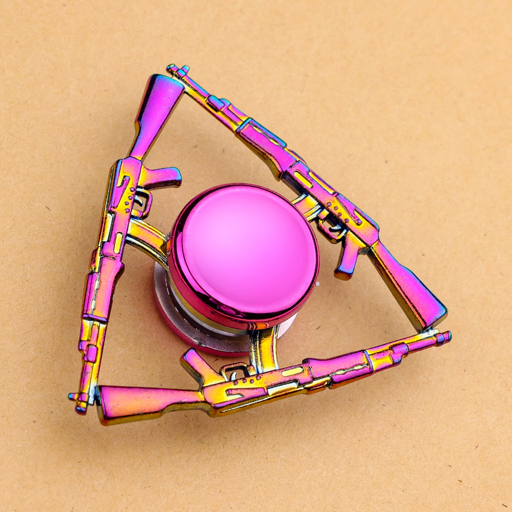 Colorful Zinc Alloy Fidget Spinner Toy AK47 Shape Office Stress Relief Casual Entertainment Game for