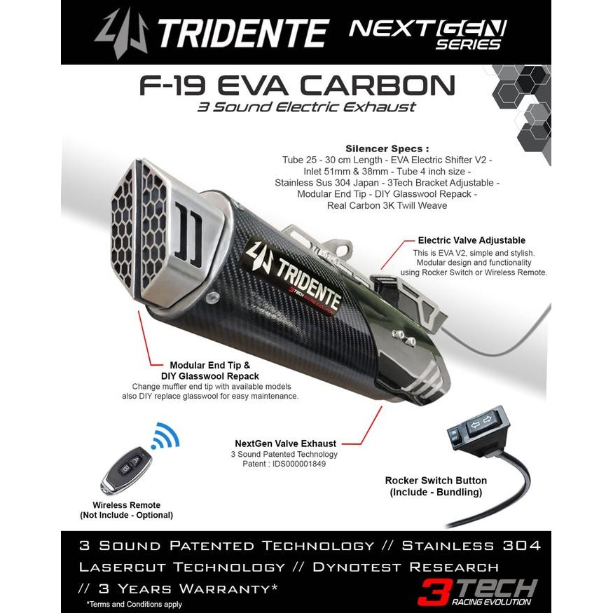 PASTI MURAH TRIDENTE F19 THUNDERHAWK 150CC FULLSYSTEM