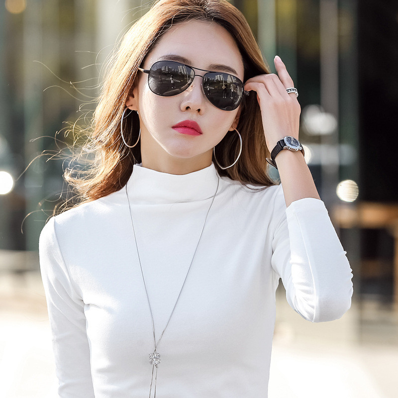 MRMT 2024 Brand New Women's T-Shirt Cotton Half High Collar Long Sleeve Thermal Bottom Woman T shirt