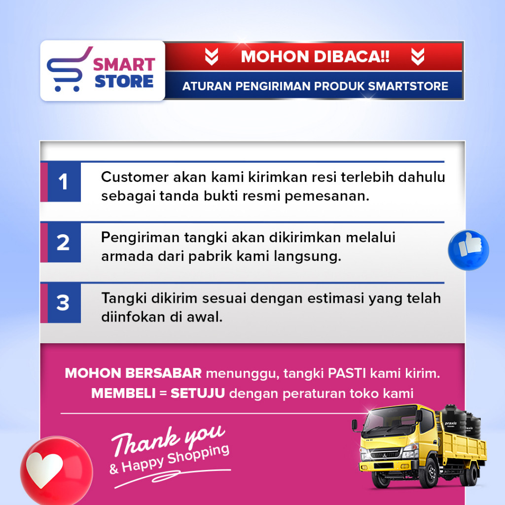 Bombardilomedis Tandon Toren Tangki Air Praxis 350-1100L Anti Lumut Bahan Kuat Lentur