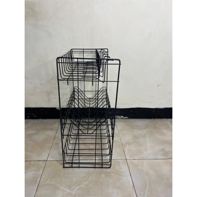 Bombardilomedis Rpk 03 Gelas Hitam/Rak Piring Minimalis/Rak Dapur
