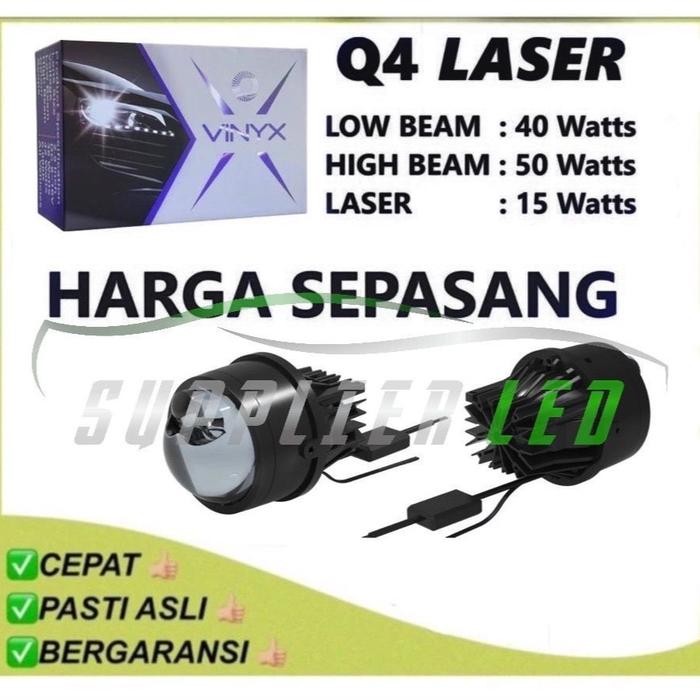 [Harga Sepasang] Biled Foglamp 3 Inch Q4 Laser 50 Watt