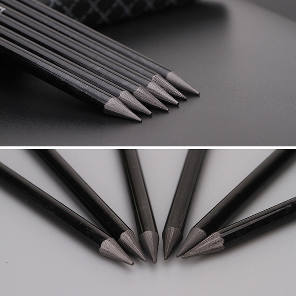

3/6Pcs Hard/Medium/Soft Woodless Charcoal Pencil Set Professional Woodless Carbon Sketch Pens