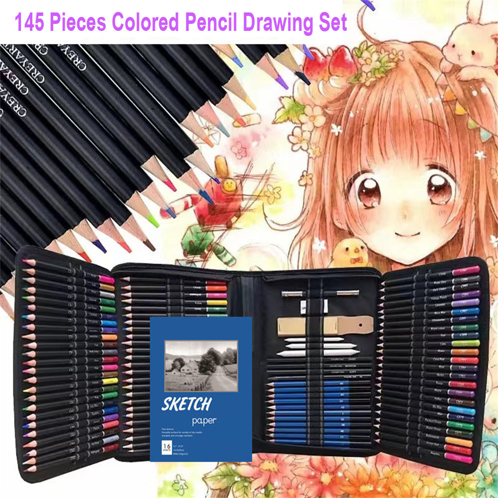 

12/54/72/145Pcs Professional Sketch Pencils Sets Graphite Drawing Charcoal Pencils Wood Non-Toxic