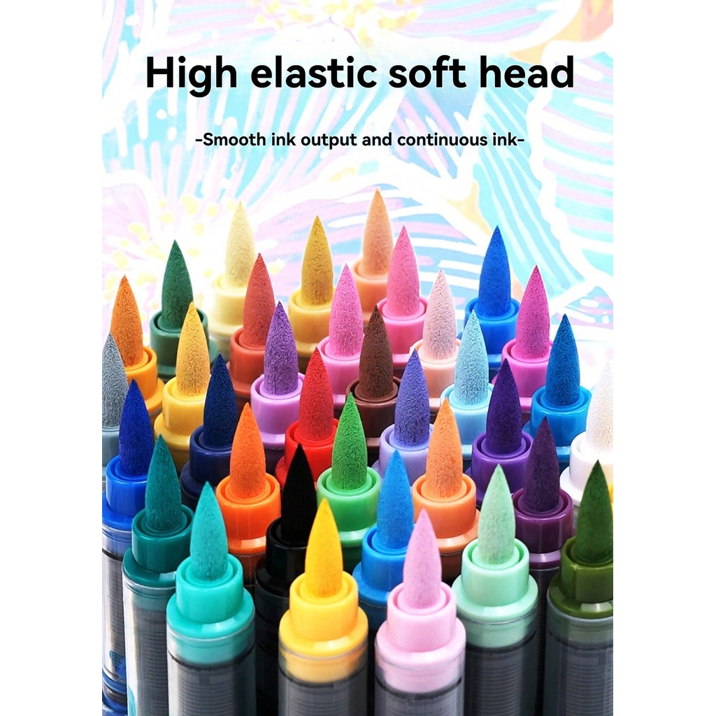 

12-36 Colors Brush Tip Acrylic Paint Pens Markers, Premium Acrylic Paint Pens For Wood, Canvas, Rock