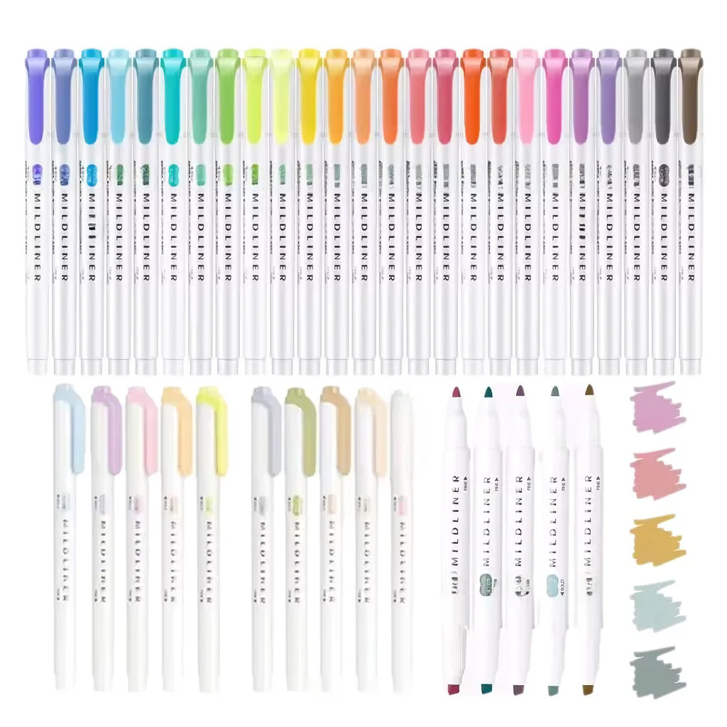 

25-Pack Dual-Tip Highlighter Pens - Fine & Chisel Tips, Vibrant Colors, Perfect For Art, Writing,