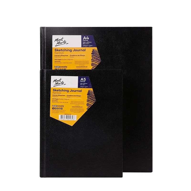 

A3/A5/A4 Sketchbook Easy To Color Black Hard Surface Waterproof And Dustproof 150G Thick Notebook